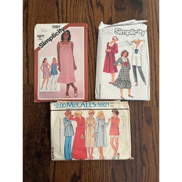 SOLD---9 Piece LOT Vintage Maternity Sewing Patterns Simplicity McCall Butterick - Picture 6 of 9